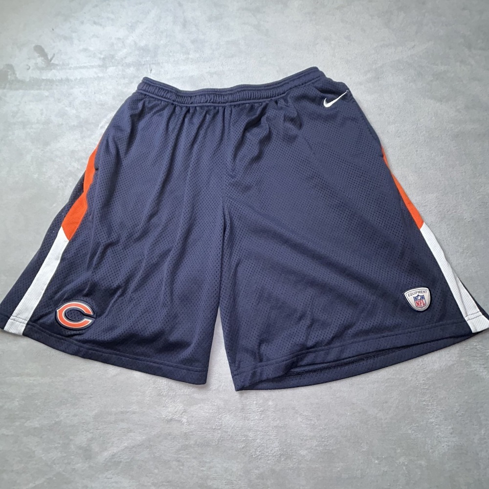 Nike Dri-FIT On Field Chicago Bears Navy MESH Y2K Shorts Men's 3XL 9''